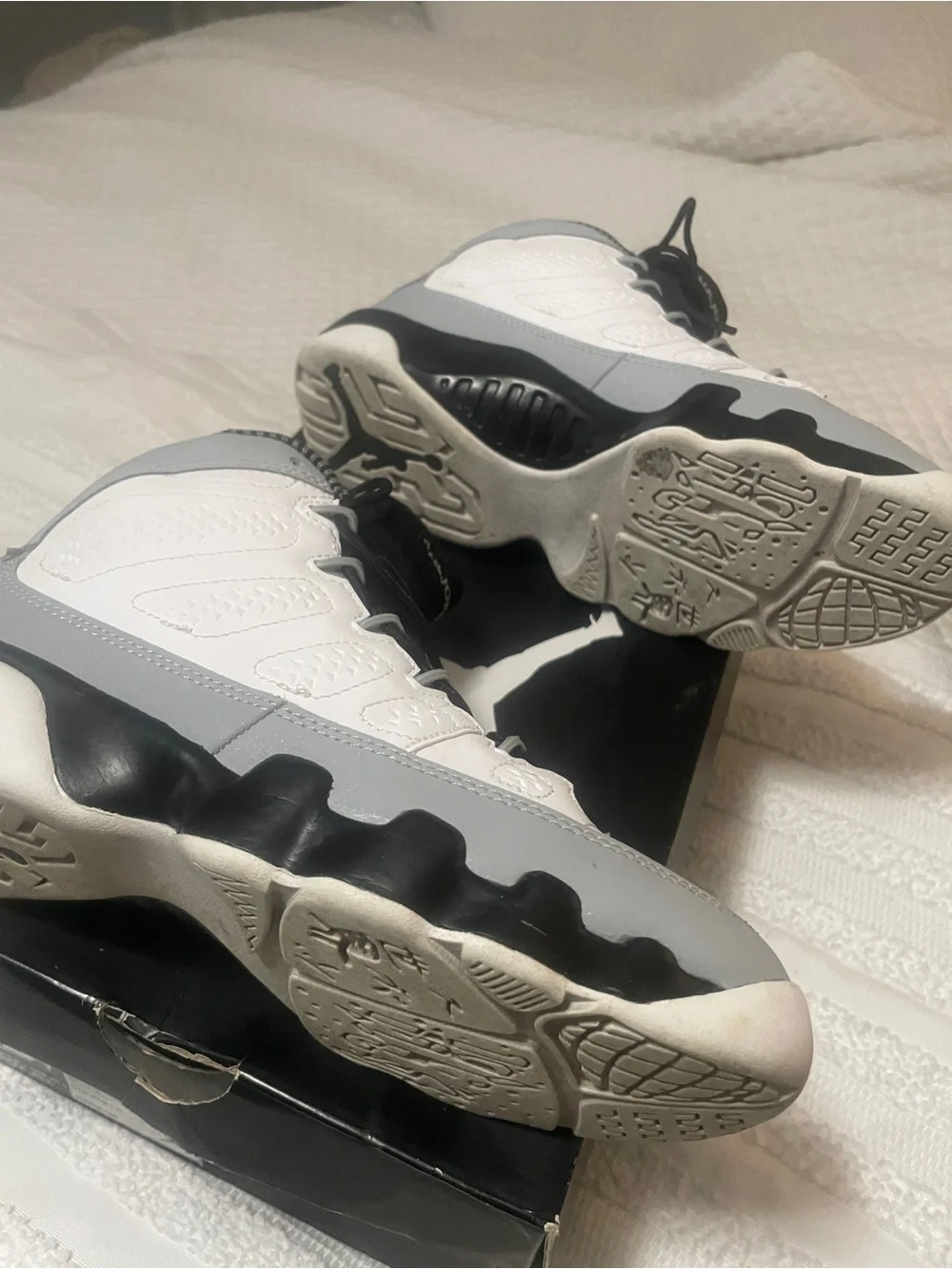 Jordan Men’s White, Black, Gray High-Top Basketball Shoes